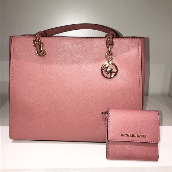 Michael Kors Handbags - NWT Michael Kors Sofia Large Tote and Wallet set